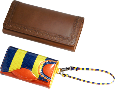 通常の長財布とacte aider MINI ミニ長財布の比較イメージ